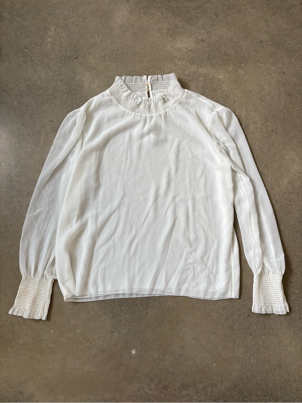 Aritzia Wilfred Valencia Blouse | White | Size M